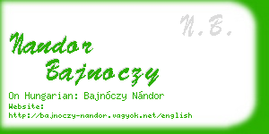 nandor bajnoczy business card
